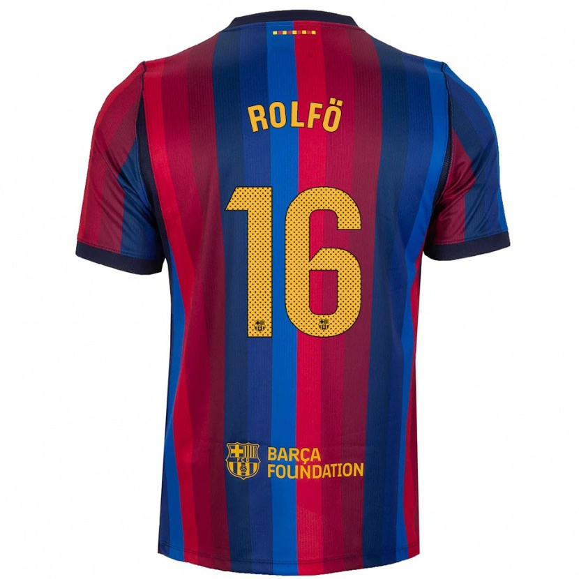 Danxen Criança Camisola Fridolina Rolfo #16 Azul Real Vermelho Amarelo Principal 2026/27 Camisa