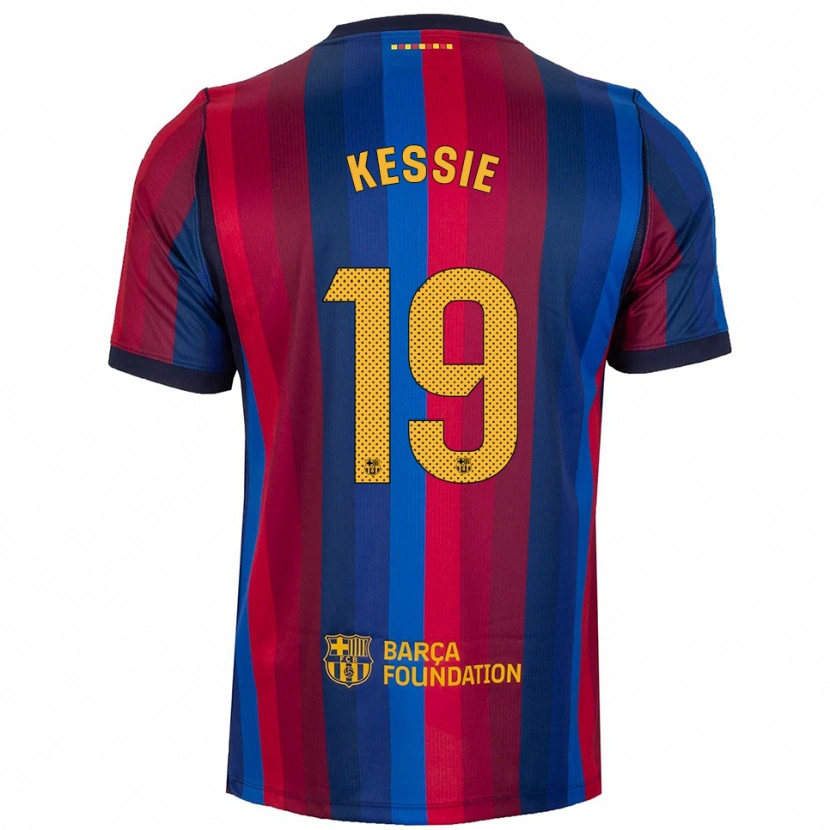 Danxen Criança Camisola Franck Kessie #19 Azul Real Vermelho Amarelo Principal 2026/27 Camisa