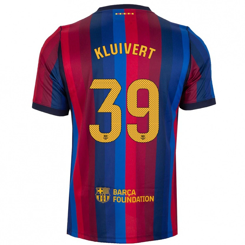 Danxen Criança Camisola Shane Kluivert #39 Azul Real Vermelho Amarelo Principal 2026/27 Camisa