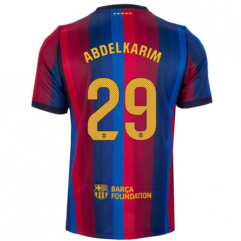 Danxen Criança Camisola Hamza Abdelkarim #29 Azul Real Vermelho Amarelo Principal 2026/27 Camisa
