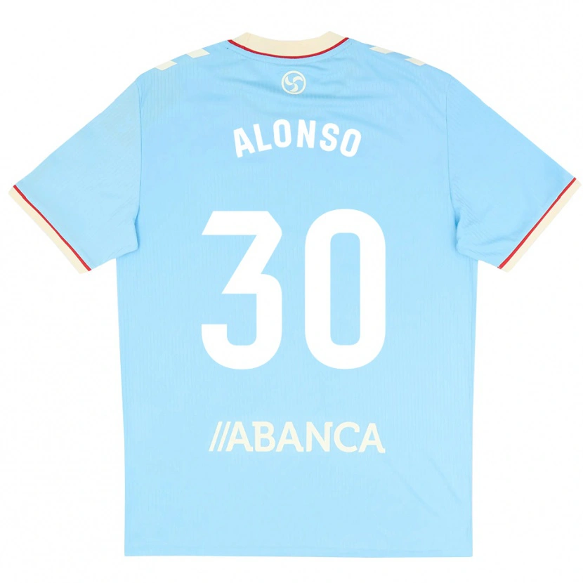 Danxen Criança Camisola Adriana Alonso #30 Azul Céu Branco Vermelho Principal 2026/27 Camisa
