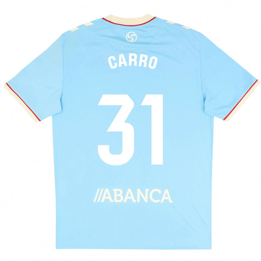Danxen Criança Camisola Cristian Carro #31 Azul Céu Branco Vermelho Principal 2026/27 Camisa