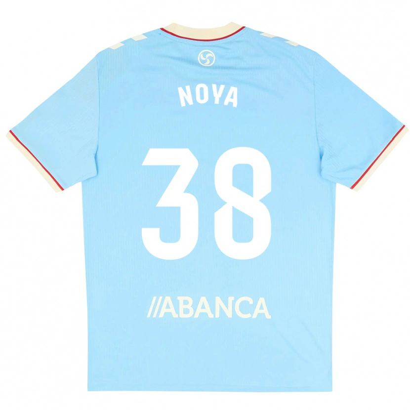 Danxen Criança Camisola Dani Noya #38 Azul Céu Branco Vermelho Principal 2026/27 Camisa