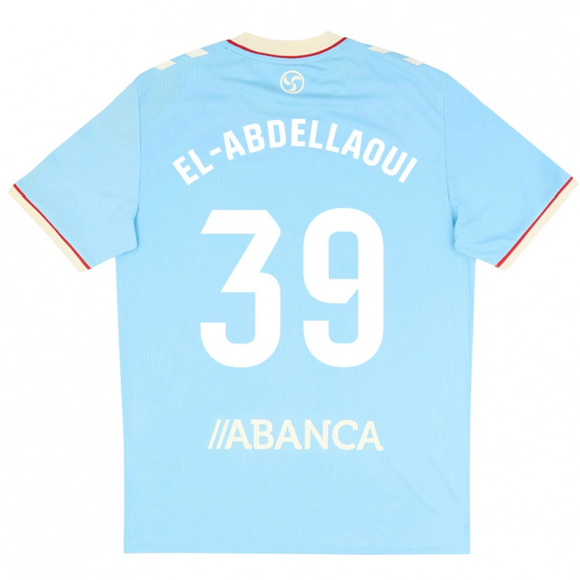 Danxen Criança Camisola Jones El-Abdellaoui #39 Azul Céu Branco Vermelho Principal 2026/27 Camisa