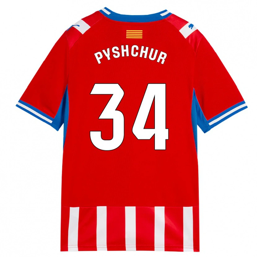 Danxen Criança Camisola Oleksandr Pyshchur #34 Vermelho Branco Azul Céu Principal 2026/27 Camisa