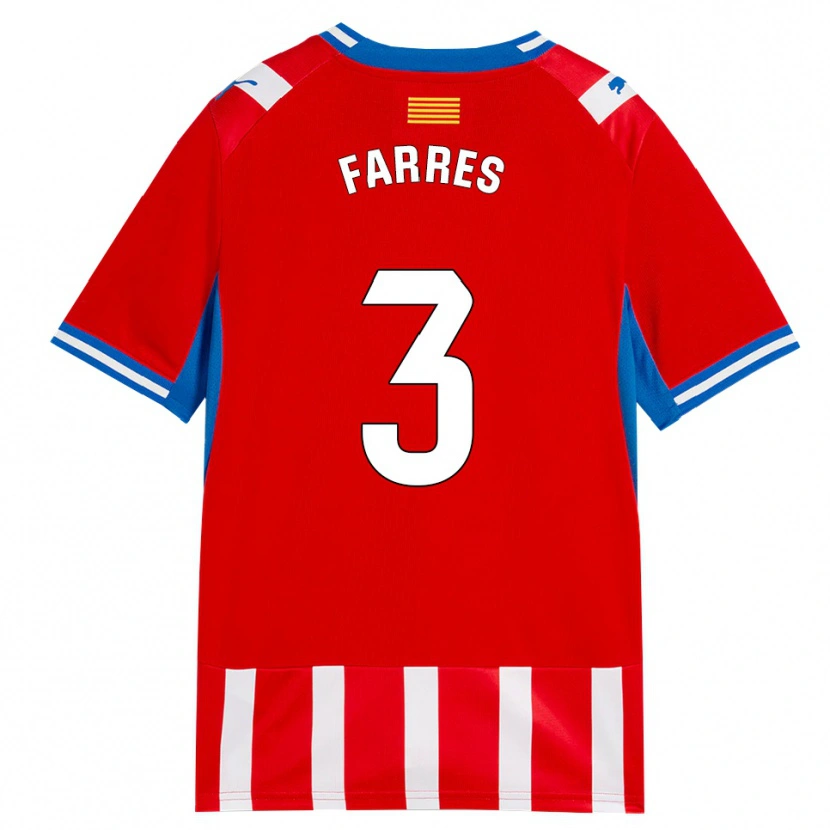 Danxen Criança Camisola Biel Farrés #3 Vermelho Branco Azul Céu Principal 2026/27 Camisa