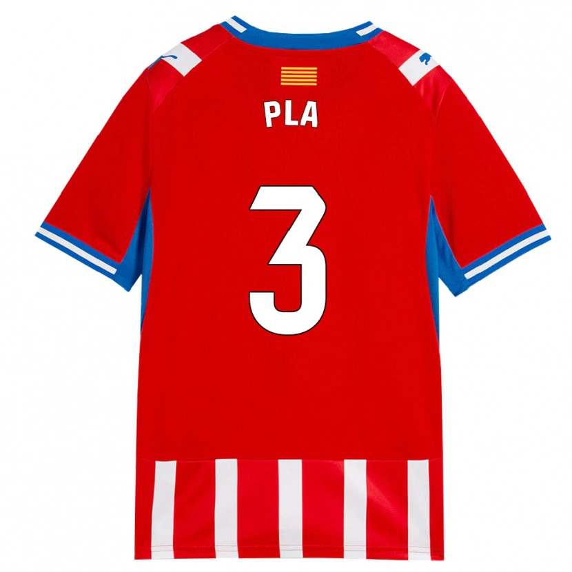 Danxen Criança Camisola Marta Pla #3 Vermelho Branco Azul Céu Principal 2026/27 Camisa