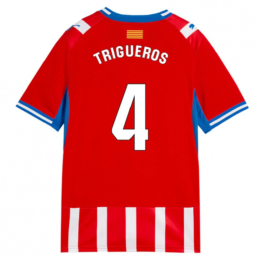 Danxen Criança Camisola Pol Trigueros #4 Vermelho Branco Azul Céu Principal 2026/27 Camisa