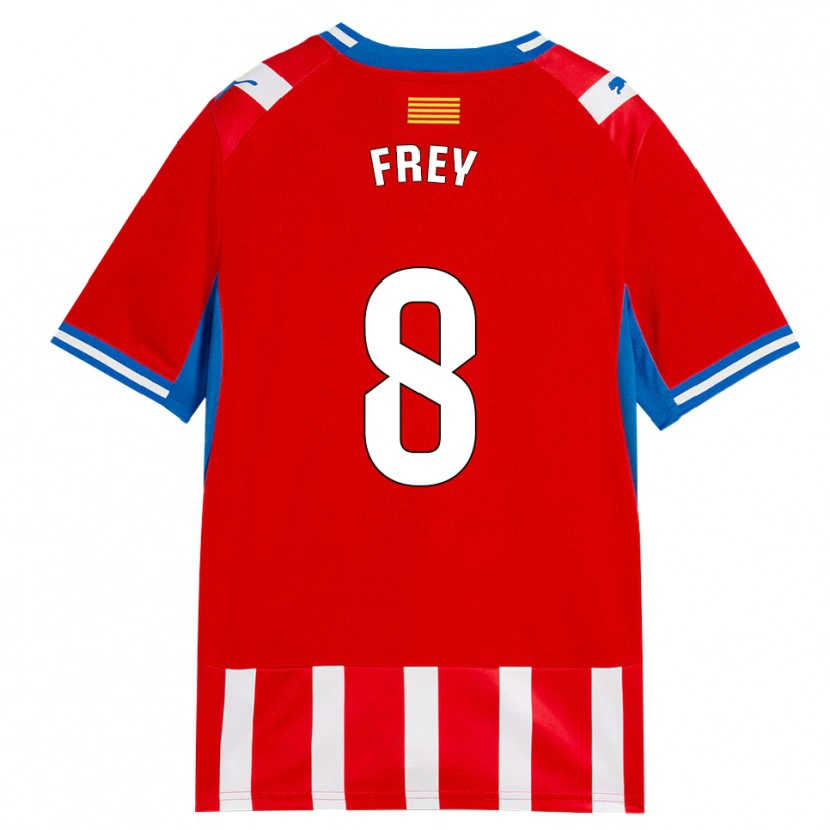 Danxen Criança Camisola Darío Frey #8 Vermelho Branco Azul Céu Principal 2026/27 Camisa