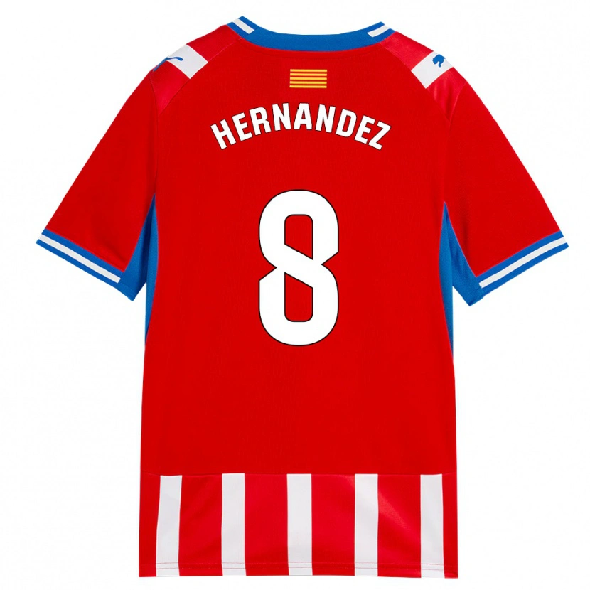 Danxen Criança Camisola Sofia Hernández #8 Vermelho Branco Azul Céu Principal 2026/27 Camisa