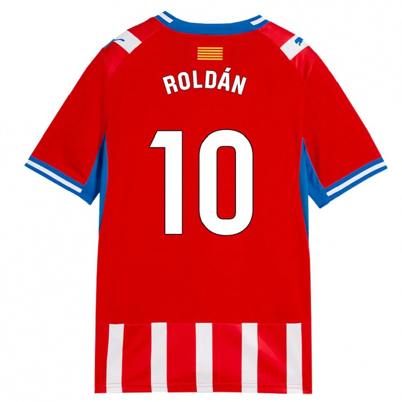 Danxen Criança Camisola Marcos Roldán #10 Vermelho Branco Azul Céu Principal 2026/27 Camisa