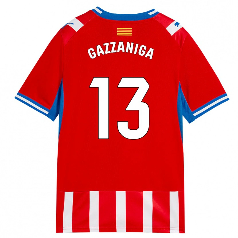 Danxen Criança Camisola Paulo Gazzaniga #13 Vermelho Branco Azul Céu Principal 2026/27 Camisa