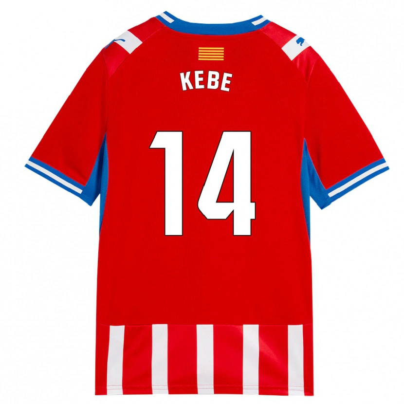 Danxen Criança Camisola Moussa Kébé #14 Vermelho Branco Azul Céu Principal 2026/27 Camisa