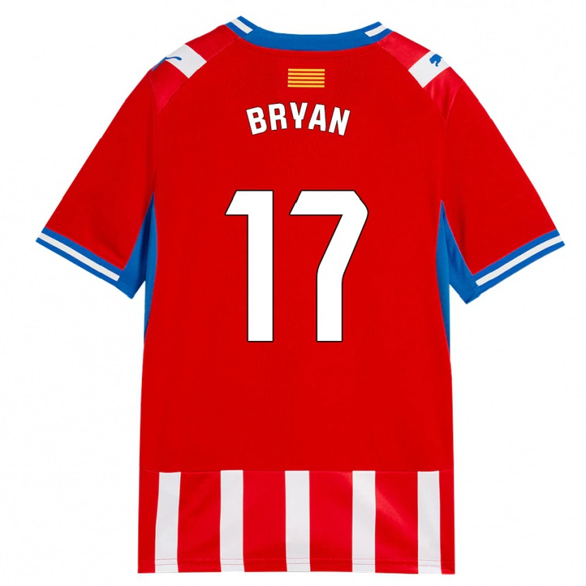 Danxen Criança Camisola Bryan Gil #17 Vermelho Branco Azul Céu Principal 2026/27 Camisa