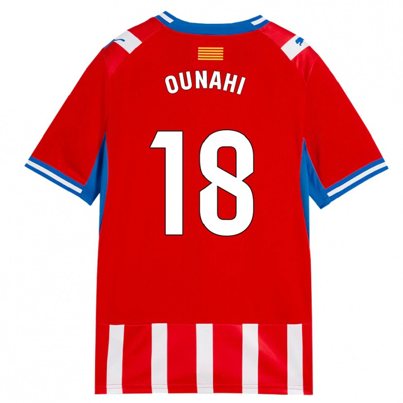 Danxen Criança Camisola Azzedine Ounahi #18 Vermelho Branco Azul Céu Principal 2026/27 Camisa