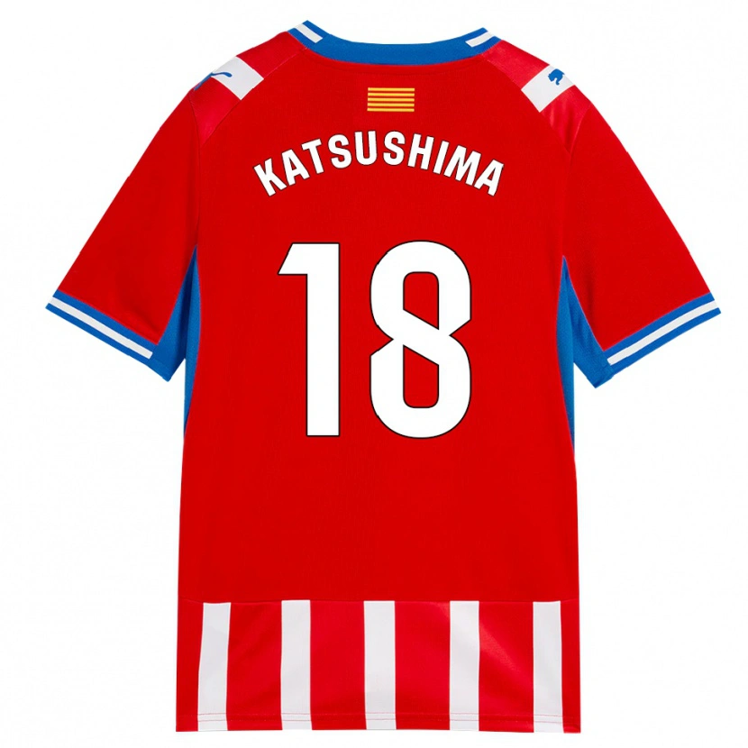 Danxen Criança Camisola Shinnosuke Katsushima #18 Vermelho Branco Azul Céu Principal 2026/27 Camisa