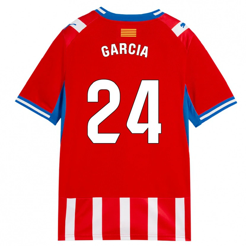 Danxen Criança Camisola Borja García #24 Vermelho Branco Azul Céu Principal 2026/27 Camisa