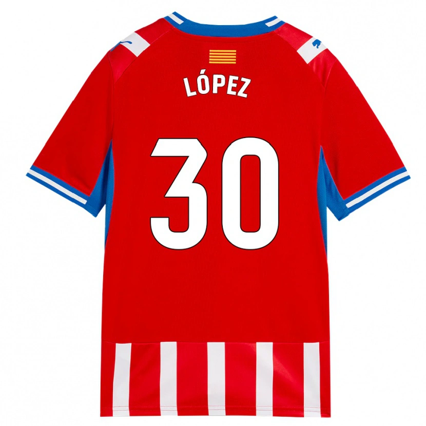 Danxen Criança Camisola Pau López #30 Vermelho Branco Azul Céu Principal 2026/27 Camisa