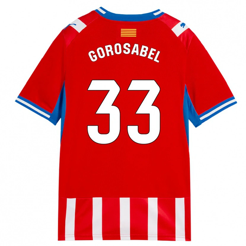 Danxen Criança Camisola Jakes Gorosabel #33 Vermelho Branco Azul Céu Principal 2026/27 Camisa