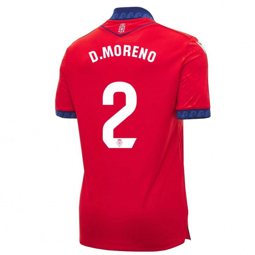 Danxen Criança Camisola Diego Moreno #2 Vermelho Azul Marinho Branco Principal 2026/27 Camisa