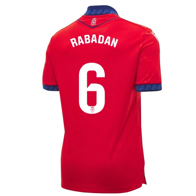 Danxen Criança Camisola David Rabadán #6 Vermelho Azul Marinho Branco Principal 2026/27 Camisa