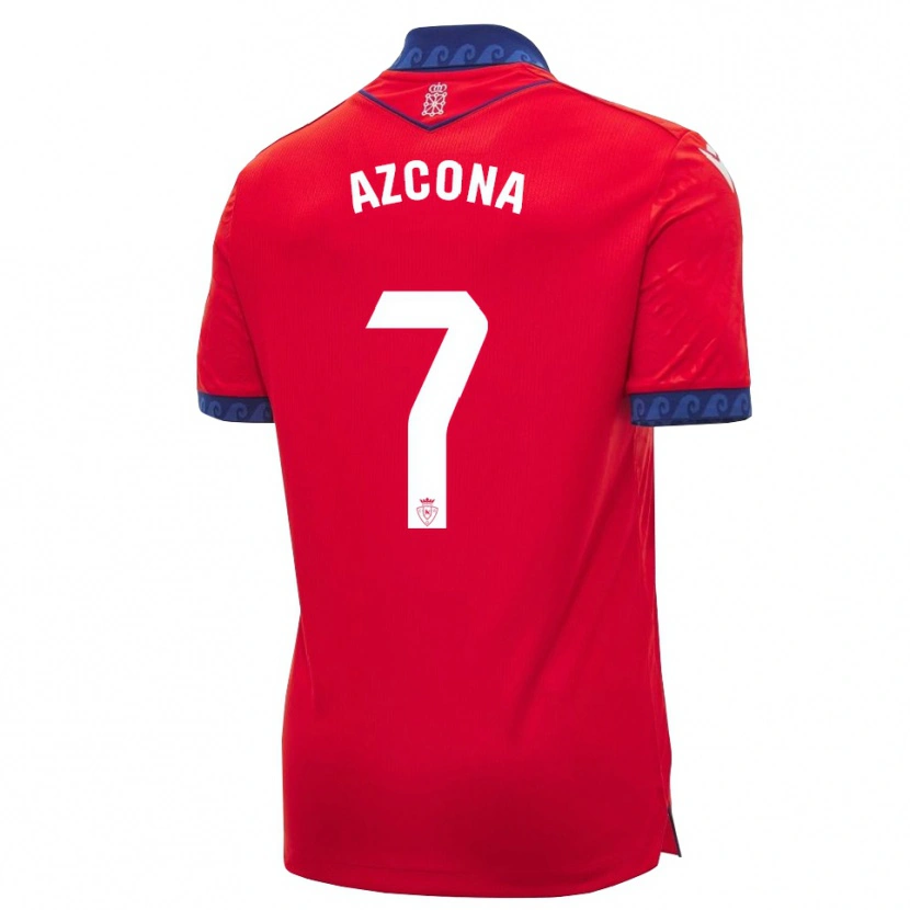 Danxen Criança Camisola Rubén Azcona #7 Vermelho Azul Marinho Branco Principal 2026/27 Camisa