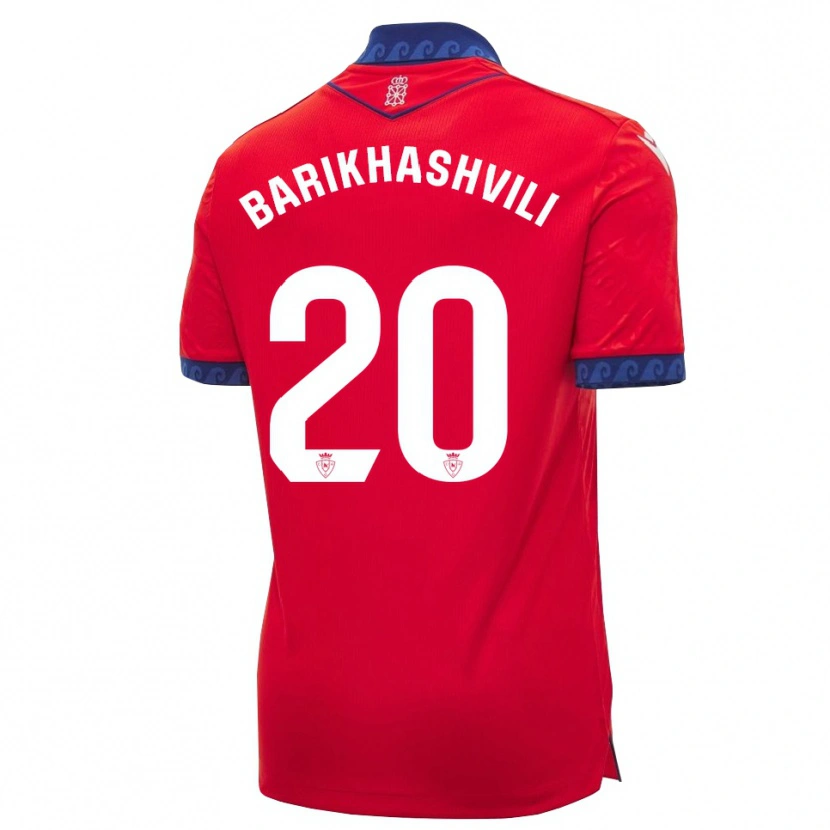 Danxen Criança Camisola Nika Barikhashvili #20 Vermelho Azul Marinho Branco Principal 2026/27 Camisa