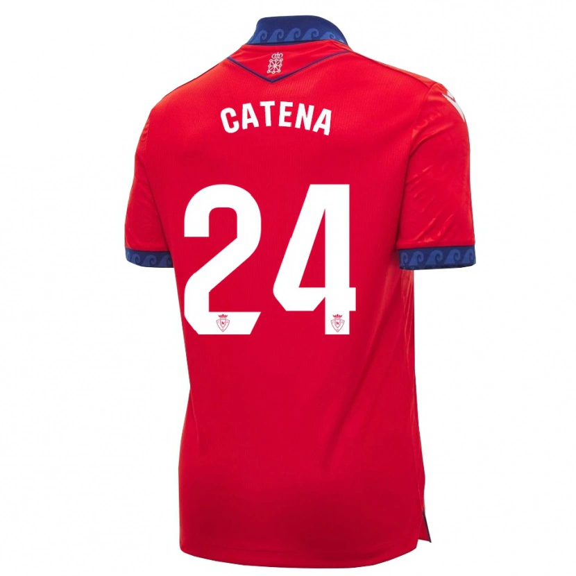 Danxen Criança Camisola Alejandro Catena #24 Vermelho Azul Marinho Branco Principal 2026/27 Camisa