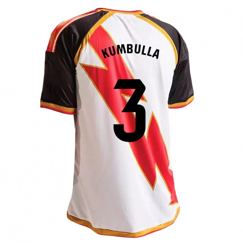 Danxen Criança Camisola Marash Kumbulla #3 Preto Vermelho Branco Dourado Principal 2026/27 Camisa