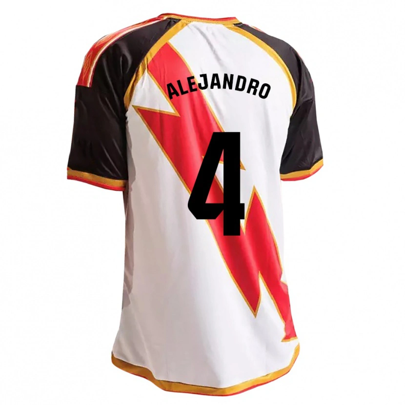Danxen Criança Camisola Alejandro López #4 Preto Vermelho Branco Dourado Principal 2026/27 Camisa