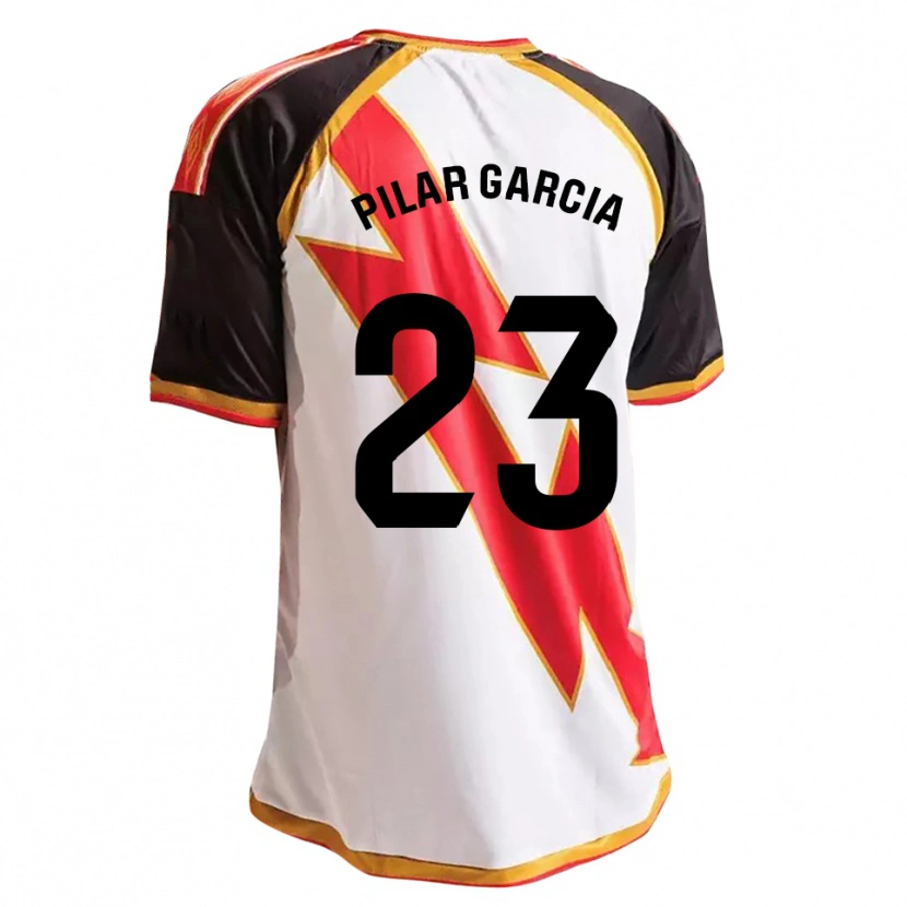 Danxen Criança Camisola María Pilar García Villalba #23 Preto Vermelho Branco Dourado Principal 2026/27 Camisa