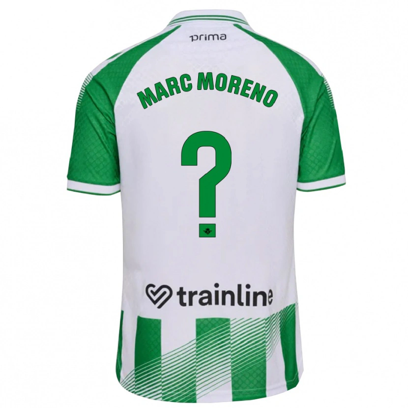 Danxen Criança Camisola Marc Moreno #0 Verde Claro Preto Branco Principal 2026/27 Camisa