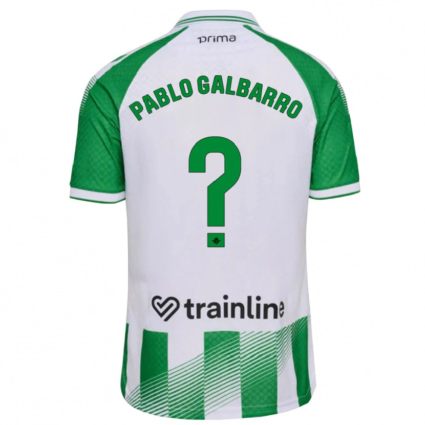 Danxen Criança Camisola Juan Pablo Galbarro #0 Verde Claro Preto Branco Principal 2026/27 Camisa