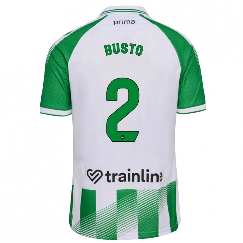 Danxen Criança Camisola Pablo Busto #2 Verde Claro Preto Branco Principal 2026/27 Camisa