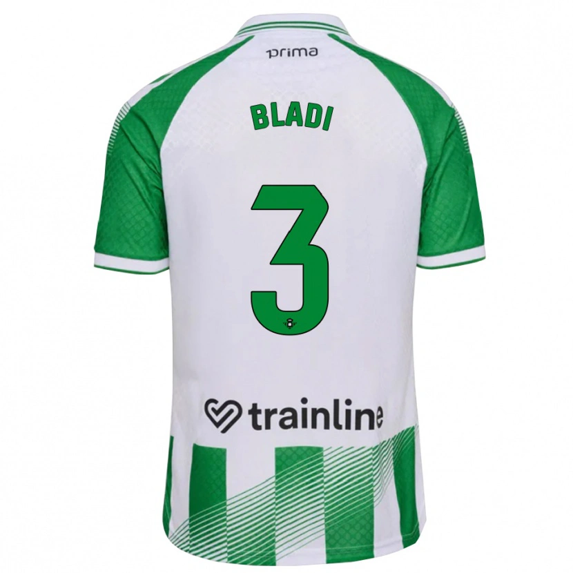 Danxen Criança Camisola Darling Bladi #3 Verde Claro Preto Branco Principal 2026/27 Camisa