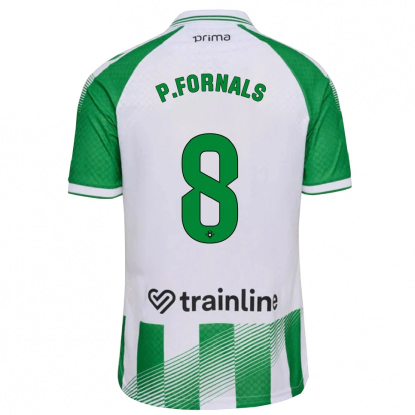 Danxen Criança Camisola Pablo Fornals #8 Verde Claro Preto Branco Principal 2026/27 Camisa