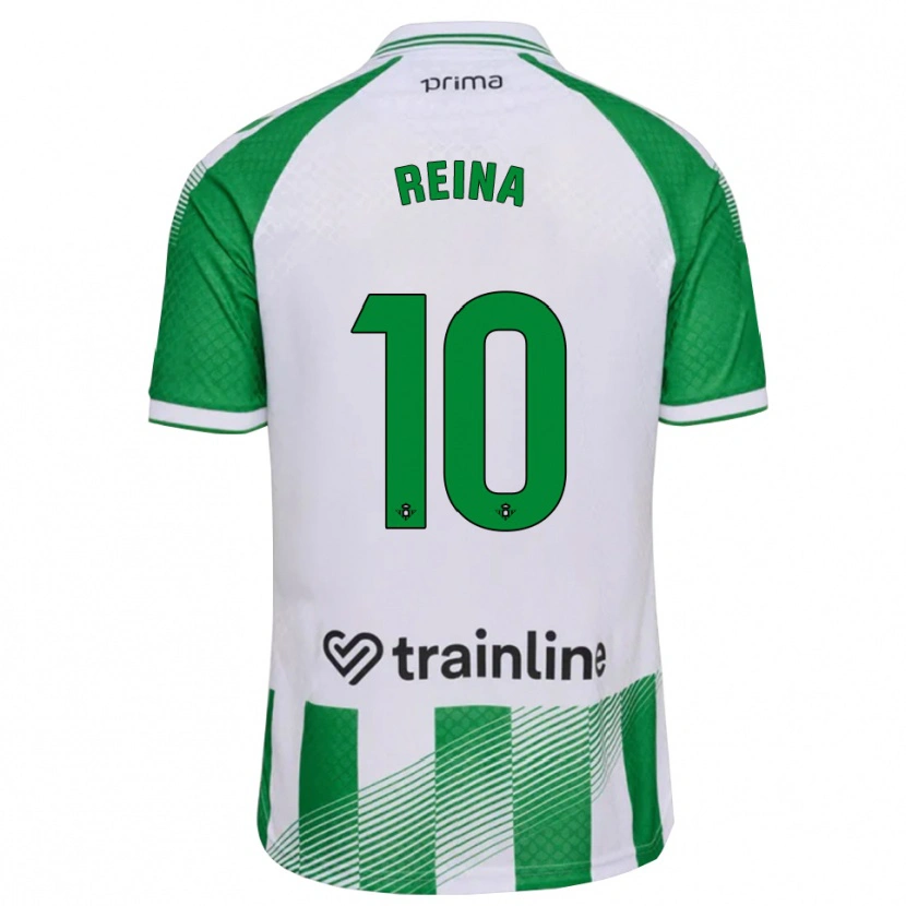 Danxen Criança Camisola Carlos Reina #10 Verde Claro Preto Branco Principal 2026/27 Camisa