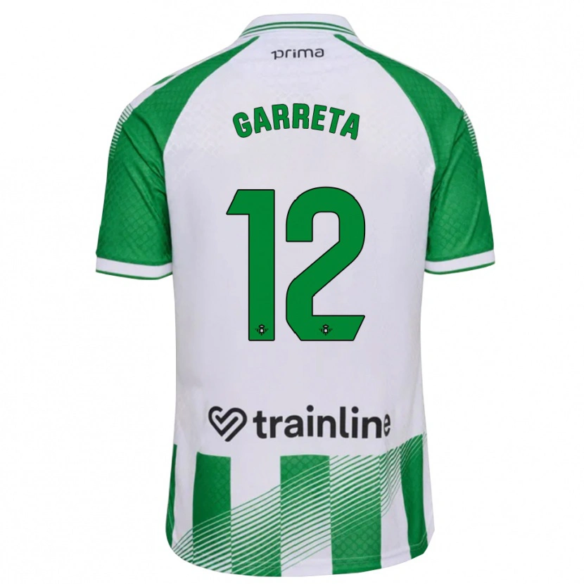 Danxen Criança Camisola Félix Garreta #12 Verde Claro Preto Branco Principal 2026/27 Camisa