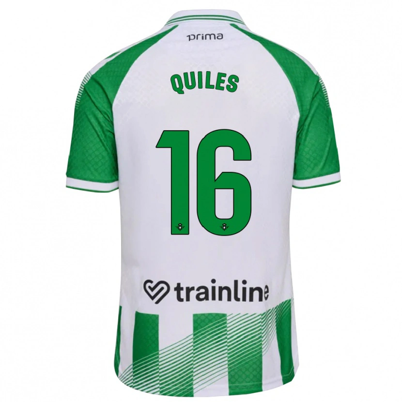 Danxen Criança Camisola Violeta García Quiles #16 Verde Claro Preto Branco Principal 2026/27 Camisa