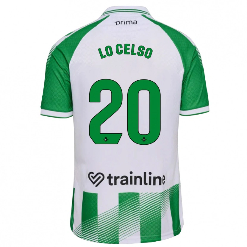 Danxen Criança Camisola Giovani Lo Celso #20 Verde Claro Preto Branco Principal 2026/27 Camisa