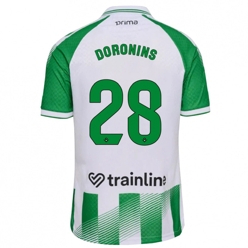 Danxen Criança Camisola Nikita Doronins #28 Verde Claro Preto Branco Principal 2026/27 Camisa