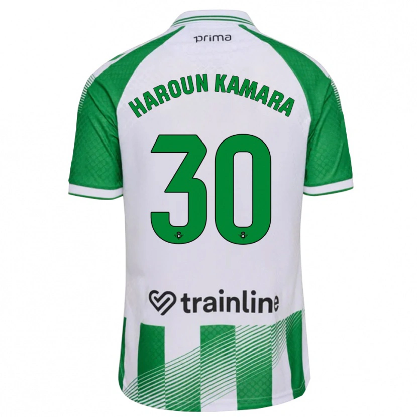Danxen Criança Camisola Miguel Haroun Kamara #30 Verde Claro Preto Branco Principal 2026/27 Camisa