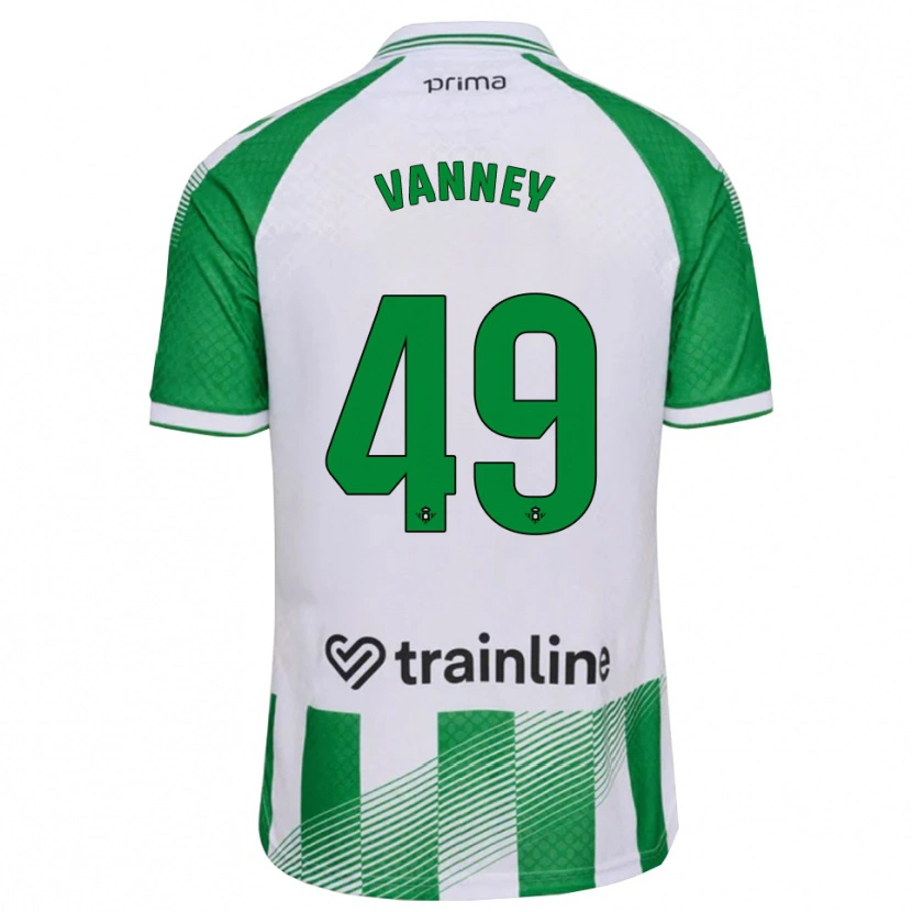 Danxen Criança Camisola Dylan Vanney #49 Verde Claro Preto Branco Principal 2026/27 Camisa