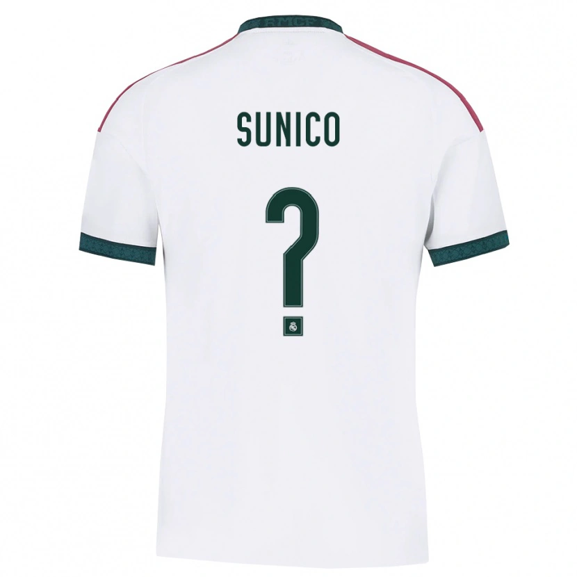 Danxen Criança Camisola Guillermo Sunico #0 Verde Escuro Branco Vermelho Principal 2026/27 Camisa