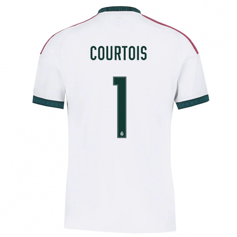 Danxen Criança Camisola Thibaut Courtois #1 Verde Escuro Branco Vermelho Principal 2026/27 Camisa