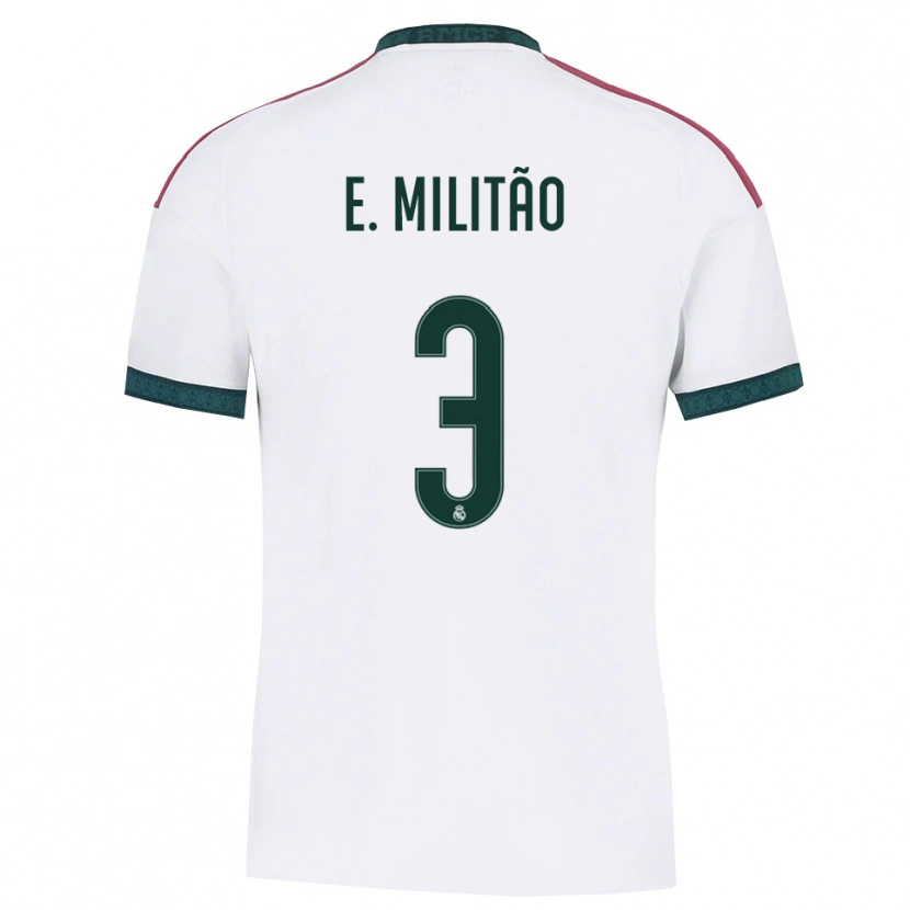 Danxen Criança Camisola Éder Militão #3 Verde Escuro Branco Vermelho Principal 2026/27 Camisa