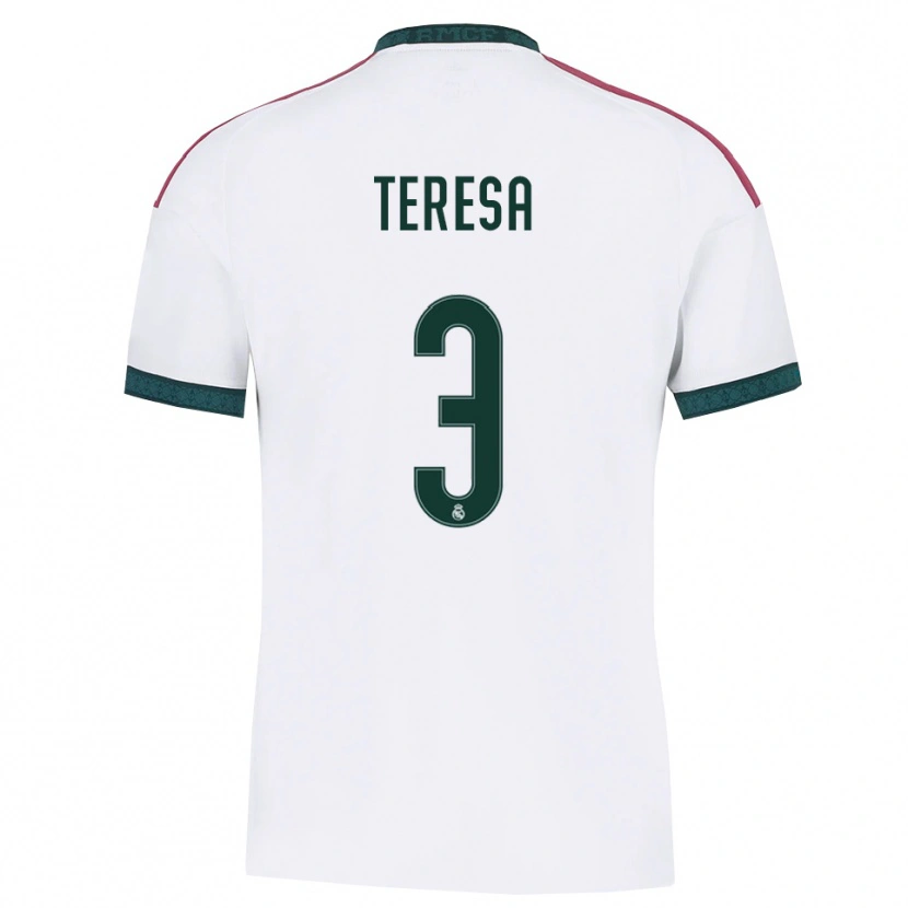 Danxen Criança Camisola Teresa Abelleira #3 Verde Escuro Branco Vermelho Principal 2026/27 Camisa