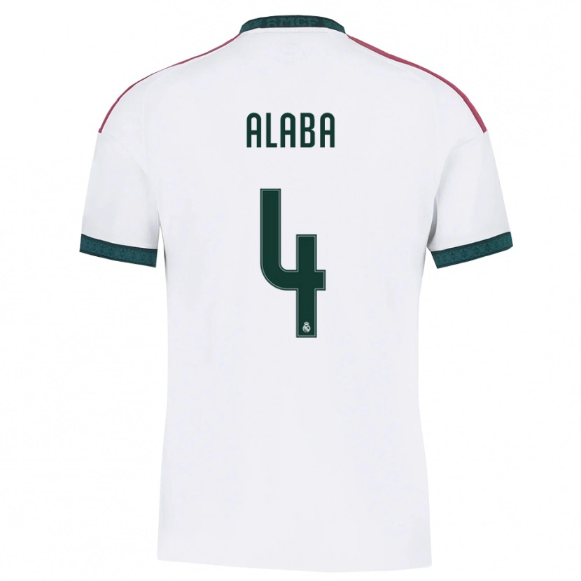 Danxen Criança Camisola David Alaba #4 Verde Escuro Branco Vermelho Principal 2026/27 Camisa