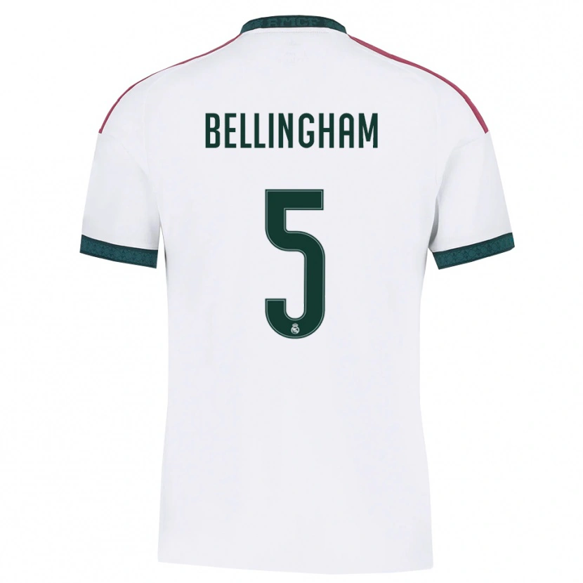 Danxen Criança Camisola Jude Bellingham #5 Verde Escuro Branco Vermelho Principal 2026/27 Camisa