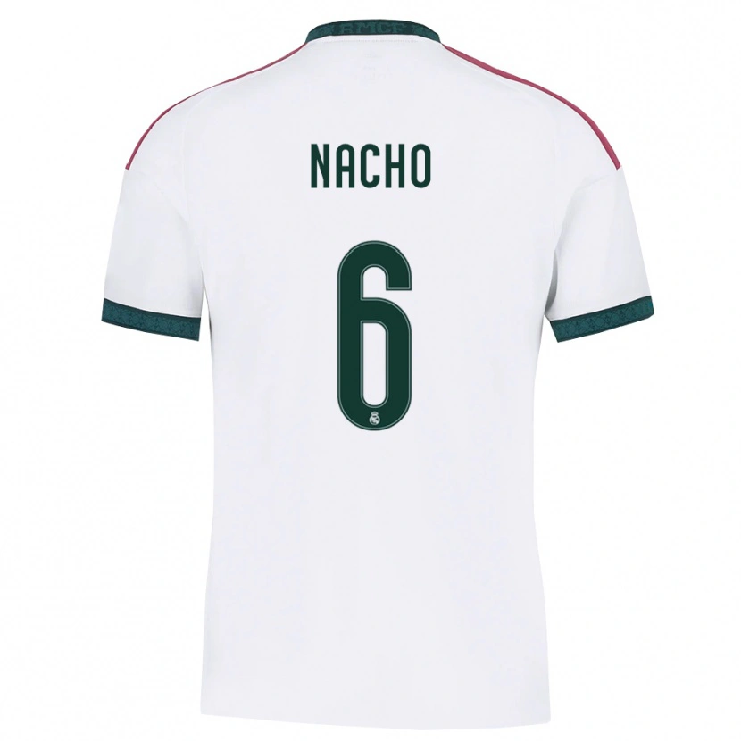 Danxen Criança Camisola Nacho Fernandez #6 Verde Escuro Branco Vermelho Principal 2026/27 Camisa